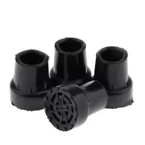 4 piezas Palo para caminar resistente férulas de goma puntas de muleta de caña extremo 19 mm negro - Imagen 1 de 20