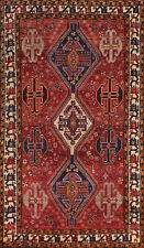 Semi-Antique Tribal Red Shiiraaz Living Room Rug 6x10 Wool Hand-knotted Carpet