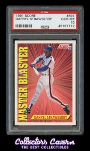 Puntuación #691 Darryl Strawberry 1991 PSA 10 (gema como nueva) Master Blaster - Imagen 1 de 2