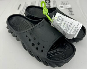New Crocs Echo Slide Women's US Size 9 or Men's Size 7 Sandal Black 208170-001 - Picture 1 of 9