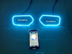 Pair of  RGB Color APP Remote Head Light Halo Rings for RZR 800 EFT XP900【J-X2】 - Imagen 1 de 12