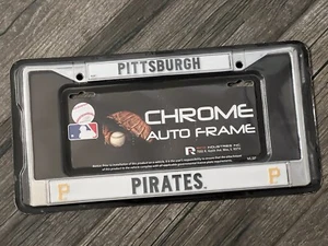 Pittsburgh Pirates MLB/marco de placa de metal cromado auto camión NUEVO - Imagen 1 de 2
