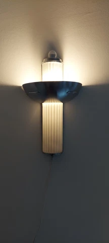 DECO MACHINE AGE CHASE MINVERVA SATIN CHROME RARE WALL SCOUNCE LAMP LIGHT Cover