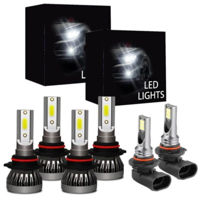 2-Sides White LED Headlight High-Low Fog Light Bulbs For Toyota Sienna 2007-2010 - Imagem 1 de 4