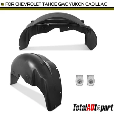2件装内挡泥板衬里适用于雪佛兰Tahoe GMC Yukon 2007-2014凯雷德后部 — 第 1/4 张图片