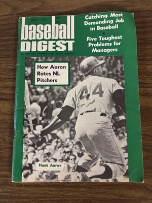 Baseball Digest July 1971 Hank Aaron On Cover - Image 1 of 3