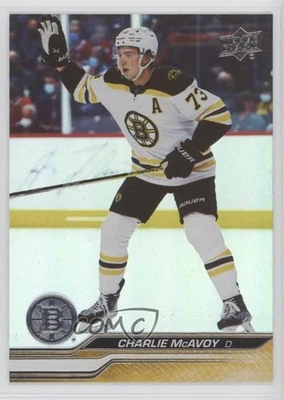 2023-24 Upper Deck Series 1 Silver Foil Charlie McAvoy #14 - Image 1 of 2