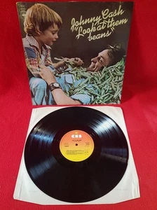 JOHNNY CASH Look At Them Beans 1975 UK VINYL LP CBS record original - Picture 1 of 2