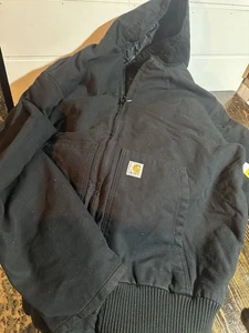 Neu Carhartt Jacke Canvas Herren XL Kapuze schwarz gesteppt 3M Thinsulate J130-M - Bild 1 von 6