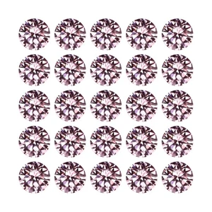 0.23 Ct VS - SI [25 Pcs Lot]  Round Diamond Cut 1.3 MM Fancy Pink Pink Diamond - Picture 1 of 5