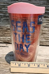 16 Unzen TERVIS Becher Seas The Day SALT LIFE Muscheln pfirsichfarben/pinky mit Deckel - Bild 1 von 10