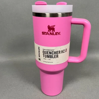 Vaso de estado de flujo Stanley The Quencher H2.0 40 oz ROSA sin pajita caja abierta LEER Foto 1 de 4