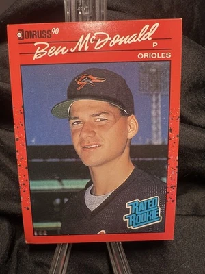 1990 Donruss Ben McDonald RATED ROOKIE Card #32 Double RARE ERROR Variation - Image 1 of 4