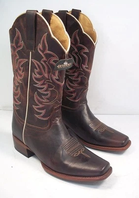 SHYANNE WOMEN'S 10 M CASSIDY SPICE COMBO LEATHER WESTERN BOOTS SQUARE TOE - Image 1 of 4