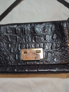 Kate Spade New York Rialto Place Sally black croc-embossed leather crossbody bag - Picture 1 of 11