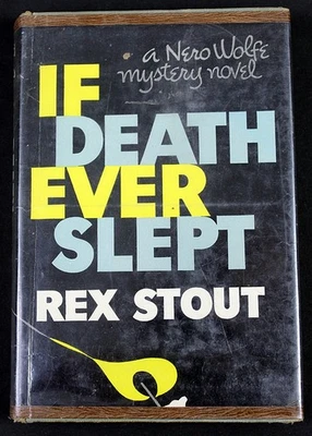 If Death Ever Slept Rex Stout 1957 1st Ed Nero Wolfe Mystery Ex-Libris Foto 1 de 4