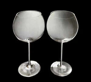 Set 2 bicchieri da vino a palloncino Rogaska Boris Kidric cristallo trasparente 8,25" usati in ottime condizioni - Foto 1 di 8