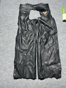 Harley Davidson Chaps Size M black leather  - Bild 1 von 4