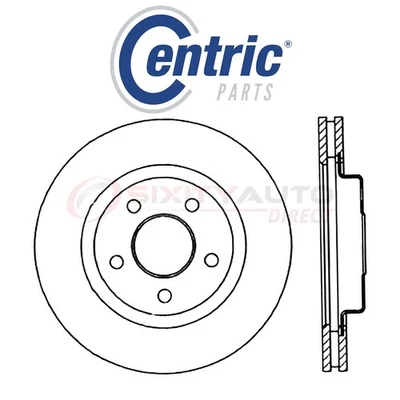 Centric C-TEK Disc Brake Rotor for 1989-1990 Ford Thunderbird 3.8L V6 - Kit qb Foto 1 de 4