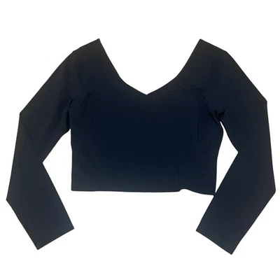 Top Lululemon Negro Align Manga Larga Cuello en V Recortado Atletismo Para Mujer 14 Nuevo con Etiquetas Foto 1 de 4