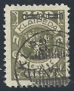 Memelgebiet 1923 MiNr. 179 ein Wert gestempelt aus Satz MiNr. 176-182 - Bild 1 von 1
