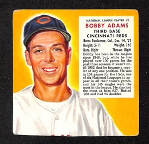 1953 Red Man #NL2 Bobby Adams