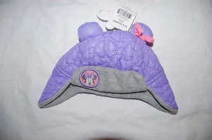 George Minnie Mouse Quilted Hat with Fleece Lining Lilac Age 0-3 Months BNWT - Picture 1 of 1