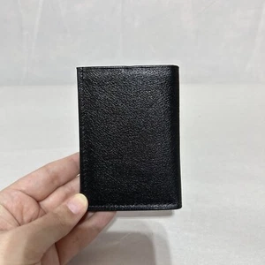 Rolfs Men's Royal Crest Trifold Wallet Genuine Leather Compact Classic Black New - Picture 1 of 6