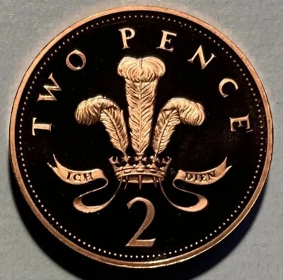 Great Britain 2 Pence 1996 - Ostrich Feathers - Proof - Image 1 of 4
