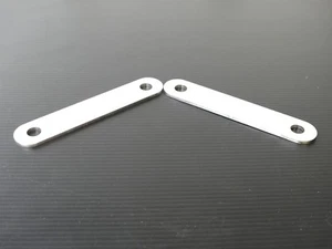 Par de soportes silenciadores universales lisos de 4 pulgadas de acero inoxidable Triumph Norton Bsa - Imagen 1 de 5