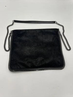 Bolso negro de cuero vegano con cadena plateada Stella Mccartney Foto 1 de 4