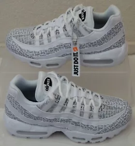 New Nike Air Max 95 SE Just Do It White Black Mens US Size 7.5 UK 6.5 EUR 40.5 - Picture 1 of 8
