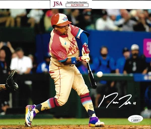 Foto firmada por José Ramírez de Cleveland Guardians All Star 8x10 certificado de autenticidad JSA AZ29519 - Imagen 1 de 2