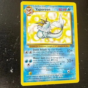 Pokemon TCG WOTC Jungle Vaporeon 28/64 Non Holo Rare - Picture 1 of 10