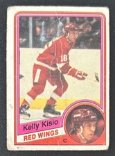 1984-85 O-Pee-Chee Kelly Kisio Hockey Rookie Card (RC) #56 Red Wings Center Poor