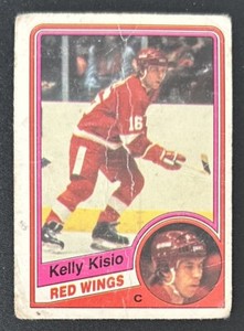1984-85 O-Pee-Chee Kelly Kisio Hockey Rookie Card (RC) #56 Red Wings Center Poor