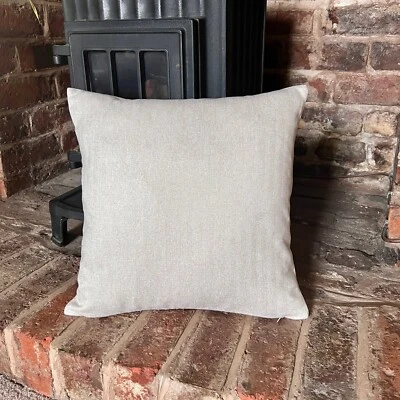 1198. Tweedy herringbone Cream Cushion Cover. Various sizes - Image 1 of 4