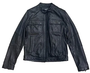Schwarze Niete weiches Leder Biker-Stil Jacke Damen Damen Größe Small guter Zustand - Bild 1 von 15