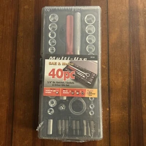40 pc 3/8" Dr. Ratchet/ Sockets & Driver Bits Set - Picture 1 of 3