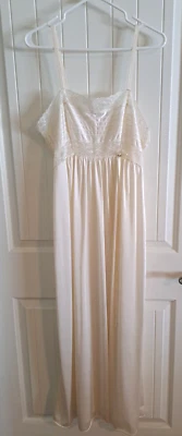 Vintage Gilead Nylon con Encaje Blanco Talla Grande Largo Completo (JJ1) Foto 1 de 4