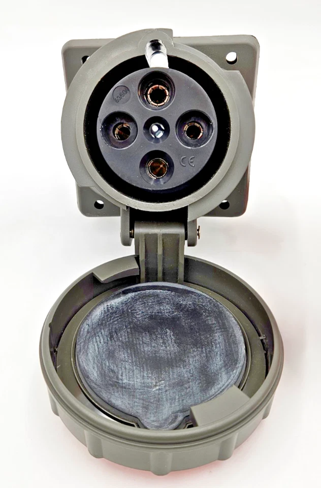 Pass & Seymour PS460R12-W 60A 125/250V Pin & Sleeve Receptáculo Foto 1 de 4