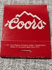 Coors Beers Matchbook Twenty Unstruck Matches Vintage 1991 