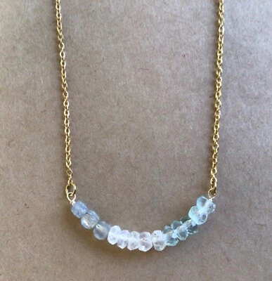 $200 натуральный лунный камень аквамарин лабрадорит Sundance подвеска ручной работы ожерелье - Изображение 1 из 4