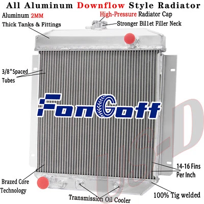 3 Row Radiator fits 1954 -1956 Ford Country Squire Sunliner Victoria Skyliner Foto 1 de 4