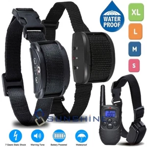 Collar De Adiestramiento Electrico para Perros Impermeable Control De Ladridos - Picture 1 of 60