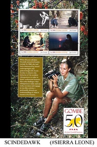 SIERRA LEONE - 2011 JANE GOODALL GOMBE ENGLISH PRIMATOLOGIST - MIN/SHT MNH - Picture 1 of 1