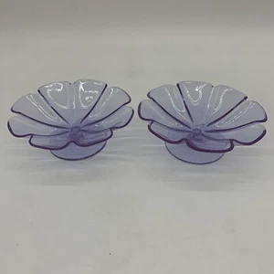 Moser Cut Crystal Alexandrite Ice Cream Dishes MCM Retro Mid Century Modern Rare - Picture 1 of 6