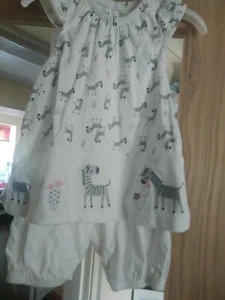 0 3 months little baby outfit unisex boy girl in great con all in one wi zebra's - Picture 1 of 4