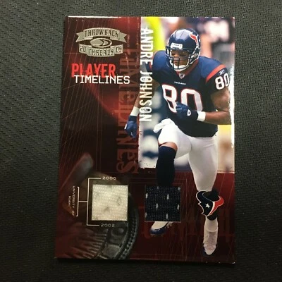 Andre Johnson 2005 Threads Player Timelines DUAL Jersey Houston Texans 202/250  - Image 1 of 2