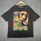 Vintage Bob Marley Shirt Mens 2XL Black 90s Rap Tee Reggae Rasta Smoke Jamaica